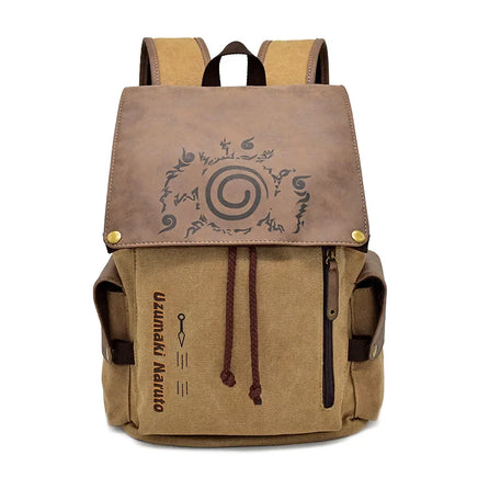 Lusy Store LLC The New One Piece Naruto Anime Peripheral Backpack Shoulder Bag Primary and Secondary School Students Canvas School Bag Gifts 