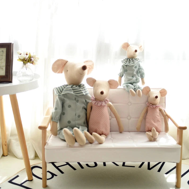 Lusy Store LLC Cute Baby Mouse Plush Toys Stuffed Animal Mouse Dolls Lovely Rat with Clothes Kids Birthday Gifts Plush