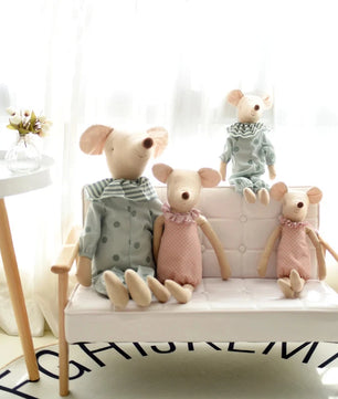 Lusy Store LLC Cute Baby Mouse Plush Toys Stuffed Animal Mouse Dolls Lovely Rat with Clothes Kids Birthday Gifts Plush