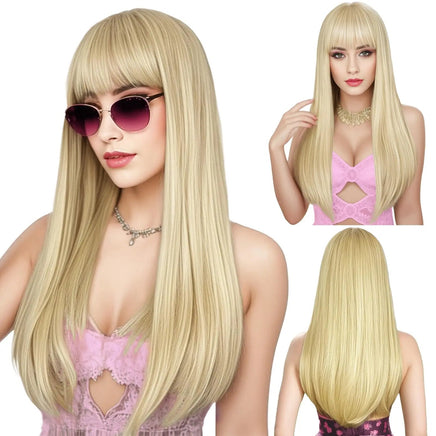 OLACARE Synthetic Super Long Curly Lolita Wig With Bangs 120cm Blonde White Pink Cute Fake Hair Women Halloween Cosplay Wigs #130