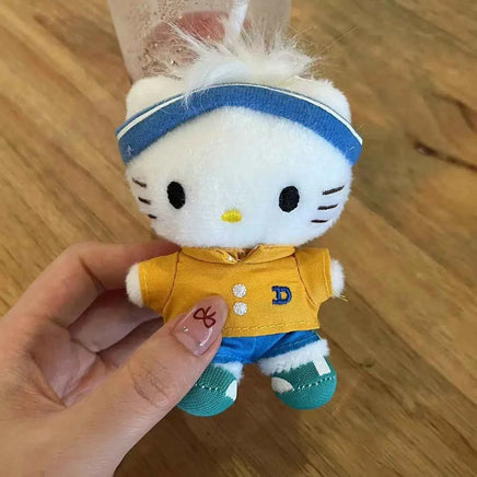 Hello Kitty Plush Sanrio Plushies Bags Toys Pendant Decorations Kawaii Plush Kitty Cat Accessories Keychain Girl Lovely Gift Yellow