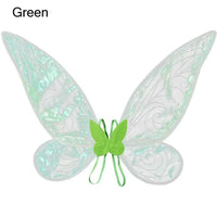 Halloween Costumes for Girls Butterfly Fairy Wings for Cosplay Costumes Sparkle Fairy Princess Wings Party Favor Accessories green