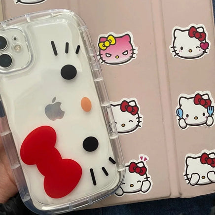 Sanrio Hello Kitty Phone Case For iPhone 16 15 14 13 12 11 Pro Max MINI Transparent Air Cushion Soft Case Anti drop Girl Y2K Lusy Store