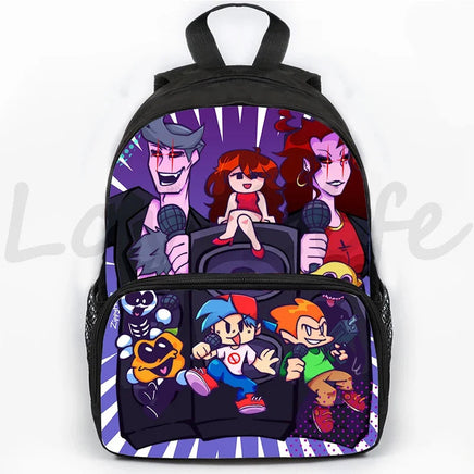 Fnf Game Friday Night Funkin Backpack for Boys Girls 3D Anime School Backpacks Children Bookbag 16 Inch Travel 14