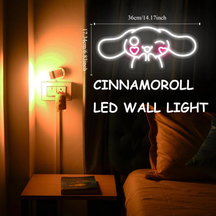 Lusy Store LLC Cinnamoroll Dimmable Led Neon Light For Wall Art Decor Game Room Bedroom Decor Holiday Gift Neon Sign