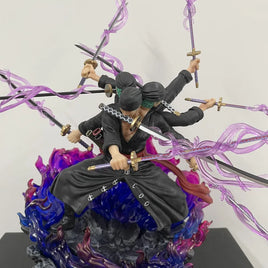 Lusy Store LLC One Piece Zoro Figure Wano Onigashima 9 Swords Style Action Figurine PVC Statue Model Collectible Decoration Action Figure