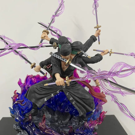 Lusy Store LLC One Piece Zoro Figure Wano Onigashima 9 Swords Style Action Figurine PVC Statue Model Collectible Decoration Action Figure