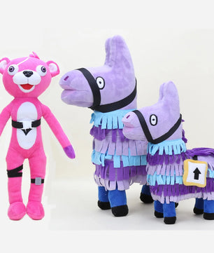 Lusy Store LLC Pink Bear Purple Alpaca Horse Plush Doll Soft Cotton Cute Stuffed Figure Doll Plush