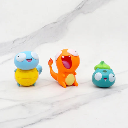 Lusy Store LLC 8pcs/set Pokemon Action Figure | Kawaii Big Eye Pikachu &amp; Friends | 2.36 in Action Figure