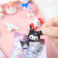 Eraser Rubber 32pcs Kawaii Students Stationery Kuromi Hello Kitty 3D Eraser Clean Tools Gifts