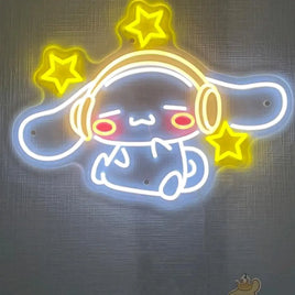 Lusy Store LLC Cinnamoroll Neon Sign Kids Room Decor Game Room Wall Neon Light Sign Gifts Neon Sign