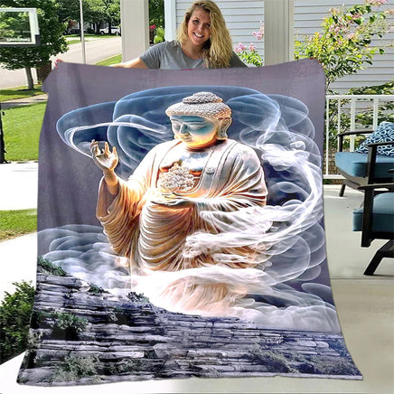 Buddha Sakyamuni Buddhism Faith Religion Soft Plush Blanket, Flannel Blanket Throw Blanket for Living Room Bedroom Bed Sofa Pray 28