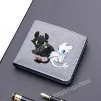 Toothless Canvas Wallet Men Short Folding Purse How To Train Your Dragons Cartoon Card Holder Coin Case Fashion Pocketbook Gift Lusy Store