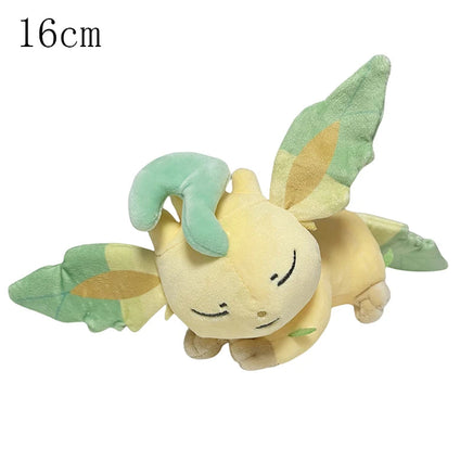 Sleeping Pokemon Charizard Peluche Plush Toy Pachirisu Piplup Pichu Leafeon Sylveon Glaceon Gengar Sprigatito Pikachu Doll Gift Leafeon 16cm