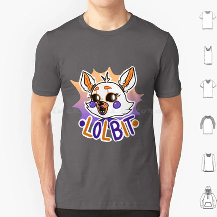 Lolbit T Shirt Cotton Men Women DIY Print Fnaf Lolbit Game Horror Five Nights At Video Game Fnaf Lolbit Animatronic Cute M-Tee-Deep Heather