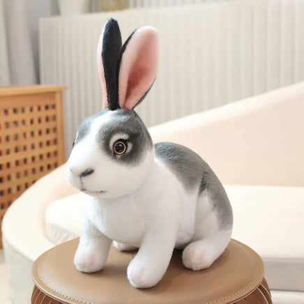 Fluffy Easter Bunny Plush Toy | Long Ear Rabbit Pillow | 9.4-11.8 in | Lusy Store Grey-3