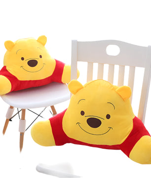 Lusy Store LLC Winnie The Pooh Plush Pillow – Soft Lumbar Seat Cushion & Bedside Backrest Pillow