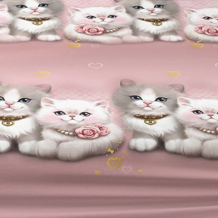 Lusy Store 1 Piece of Lovers Cute Cat Pattern Frosted Bedsheet, Bedroom Printed Bedspread, Bedding (Excluding Pillowcases) 