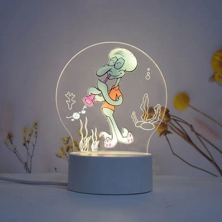 SpongeBob SquarePants Patrick Star Peripheral Cartoon Animation Creative Night Light 3D Children's Room Decorative Light style-5 usb warm color