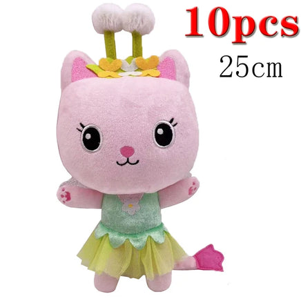 Animals Plush Gabby Dollhouse Lovely Plush Gaby Toy Plush House Cat Doll Cartoon Stuffed Animals Mermaid Cat Plushie Dolls Kids black
