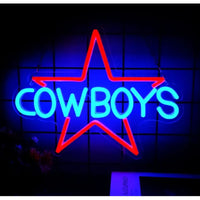 Lusy Store LLC Cowboy Neon Sign USB Powered Dallas LED Party Bar Candy Shop Art Decoration Game Room Neon Sign