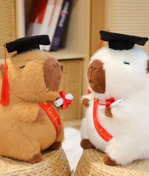 Lusy Store LLC Graduate Plush Dolls Doctor Capybara Owl Bear Plush Toy Cute Stuffed Animal Soft Cartoon Pillow Gift Plush