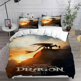 How to Train Your Dragon Bedding Sets Comforter Quilt Bed Cover Duvet Cover Pillow Case 2-3 Pieces Sets Kids Adult Size Lusy Store