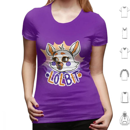 Lolbit T Shirt Cotton Men Women DIY Print Fnaf Lolbit Game Horror Five Nights At Video Game Fnaf Lolbit Animatronic Cute