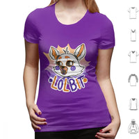 Lolbit T Shirt Cotton Men Women DIY Print Fnaf Lolbit Game Horror Five Nights At Video Game Fnaf Lolbit Animatronic Cute W-Tee-Purple