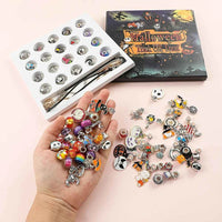 Halloween Advent Surprise Blind Box DIY Charms Beads Bracelet Disney Nightmare Before Christmas Jack Skellington Charms Pendants