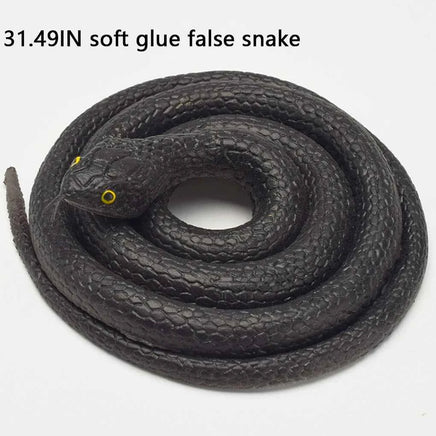 Waterproof Rubber Snake Realistic Soft Shocking Scary Fake Snakes Wear-resistant Halloween Tricky Prank Prop for Garden Decorat