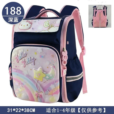 Sanrio Cute Kuromi Melody Cinnamoroll Large Capacity Backpack Boys Girls Cartoon Hello Kitty Kawaii Canvas Schoolbag 2024 Cute 11