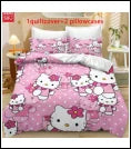 Kuromi & Hello Kitty Sanrio Cute Cartoon Duvet Cover Set 100% Polyester Bedding for Kids & Adults 2/3pcs Soft & Comfortable 12 set