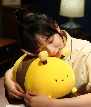 Lusy Store LLC Bee Plush Pillows Stuffed Cartoon Animals Plushie Super Soft Hugging Pillow Bedding Sleeping Cute Gifts Plush