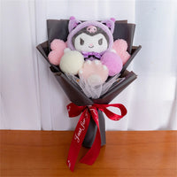 Kuromi My Melody Cinnamoroll Hello Kitty Plush Bouquet Woman Valentine's Day Girls Christmas Gifts Cartoon Bouquet-1