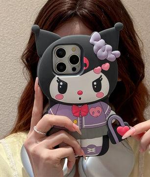 Handbag Hello Kitty Kuromi For iPhone 16 15 14 13 12 11 Pro Max Silicone Soft Cover Case Lusy Store
