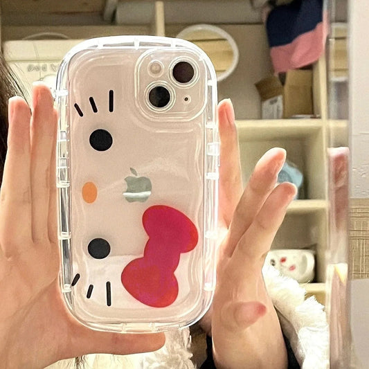 Sanrio Hello Kitty Transparent iPhone Case with Air Cushion for iPhone 16 15 14 13 12 11 Pro Max MINI