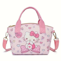 Lovely Sanrio Cinnamoroll Hello Kitty Tote Handbag Stylish Versatile with Adorable Kuromi Mymelody Prints Perfect Shoulder Bag kitty