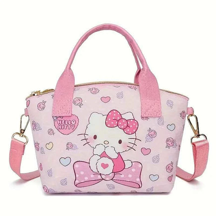 Lovely Sanrio Cinnamoroll Hello Kitty Tote Handbag Stylish Versatile with Adorable Kuromi Mymelody Prints Perfect Shoulder Bag kitty