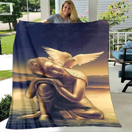Buddha Sakyamuni Buddhism Faith Religion Soft Plush Blanket, Flannel Blanket Throw Blanket for Living Room Bedroom Bed Sofa Pray 9