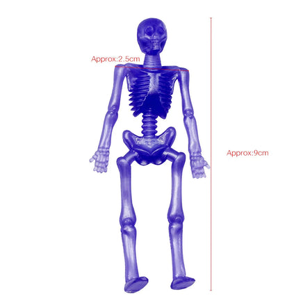 15/25PCS Stretchable Skeleton Man Party Favors for Kids TPR Soft Rubber Zombie Horror Doll Stress Relief Toy Halloween Gifts