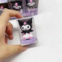 Lusy Store LLC Hello Kitty Kuromi Melody Silicone Mini Manual Pencil Sharpener Cute Cartoon Action Figure