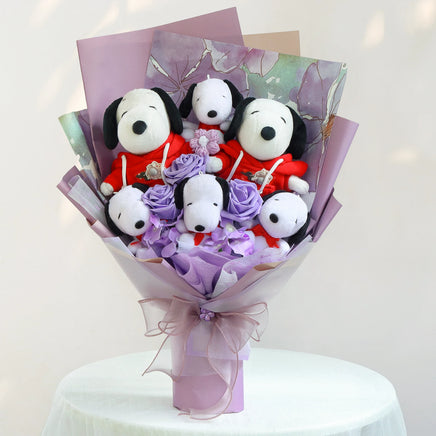 Snoopy Plush Bouquet Cute Doll Flower Puppy Graduation Gift