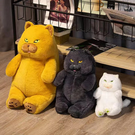 Lusy Store LLC Cat Cute Imitation British Shorthair Blue Cat Plush Toy Soft Stuffed Plush Throw Pillow Sleeping with Hugs Plush