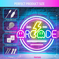 Lusy Store LLC LED Neon Game Sign Room Decor Wall Decor USB-powered for Boy Room Gift Neon Sign