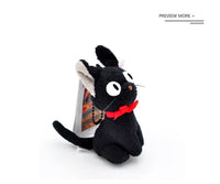 Black Cat Backpack Plush Jiji Plush Soft Stuffed Animal Cute Decor Toy Gifts 12cm Pendant