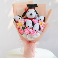 Snoopy Plush Bouquet Cute Doll Flower Puppy Graduation Gift