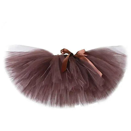 Brown Bear Tutu Skirt Outfit for Baby Girls Christmas Halloween Costumes Children Animal Skirts Girl Birthday Dance Tutus 0-14Y Only Skirt