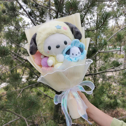 Kuromi Flower Bouquet Cinnamoroll My Melody Hello Kitty Plush Gifts 1