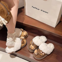 Hello Kitty Plush Slippers for Women - Sanrio Y2K Cute Home Shoes